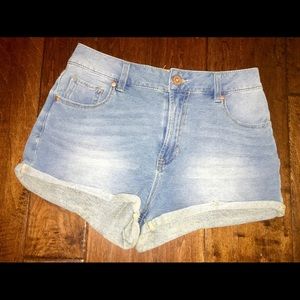 Pacsun denim stretch high waisted shorts